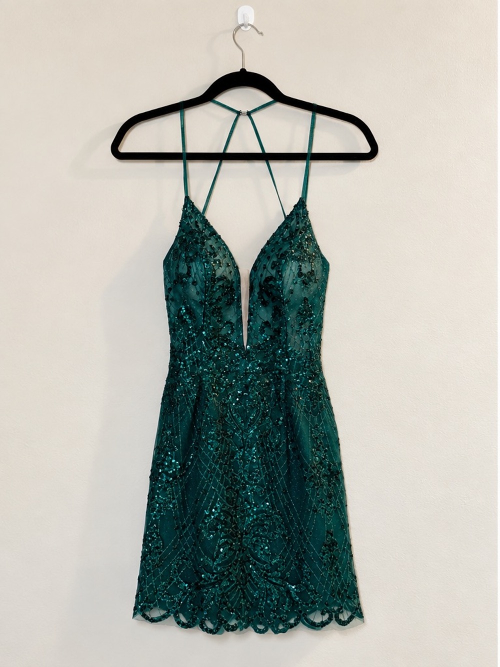 Alyce Paris 4513 Pine Glitter Tulle Homecoming Cocktail Dress Size 0